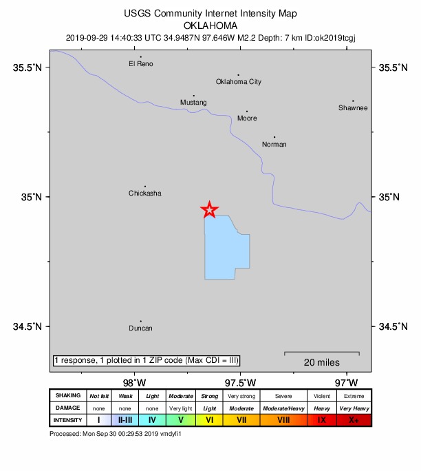 Did You Feel It? map: shaking reported by the public