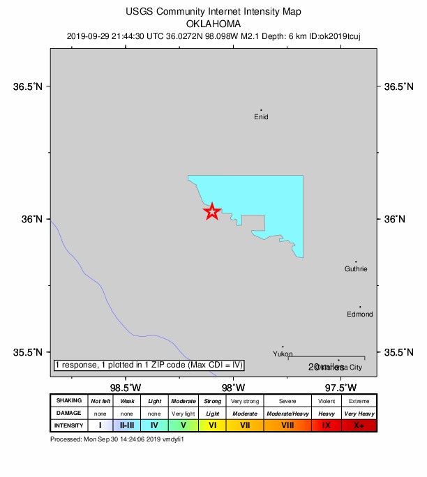 Did You Feel It? map: shaking reported by the public