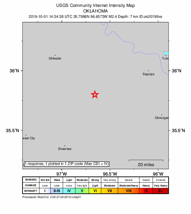 Did You Feel It? map: shaking reported by the public