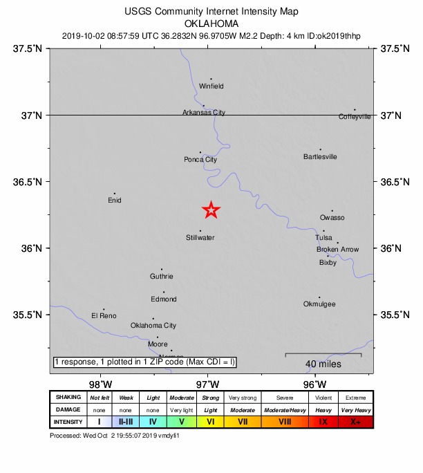 Did You Feel It? map: shaking reported by the public