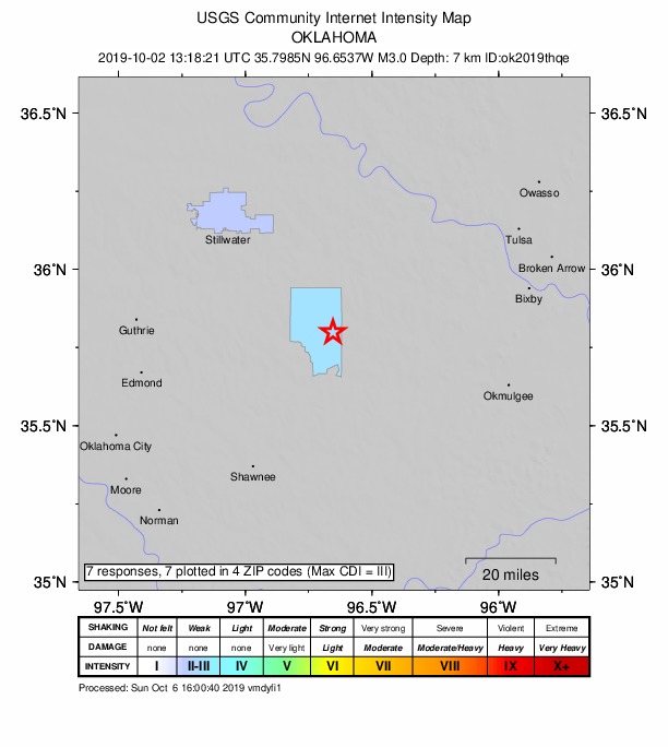 Did You Feel It? map: shaking reported by the public