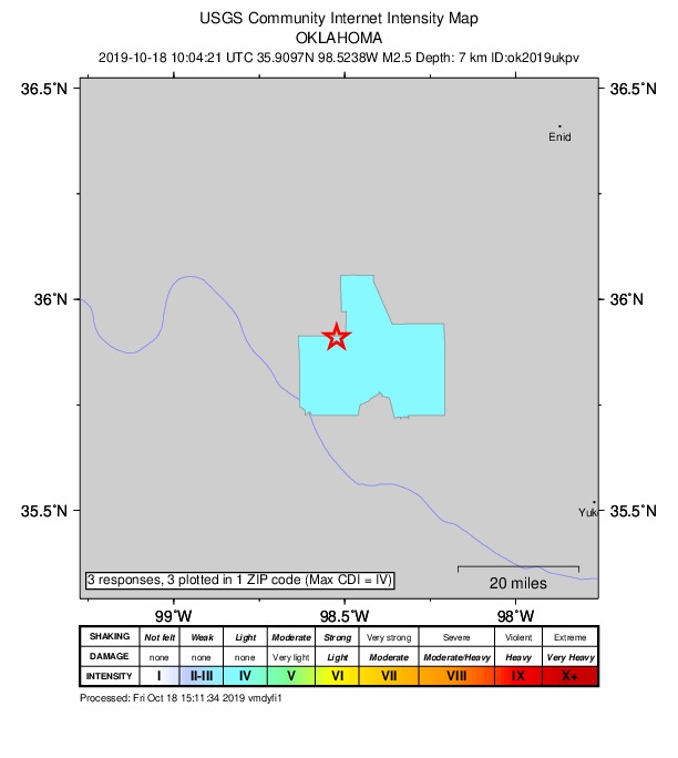 Did You Feel It? map: shaking reported by the public