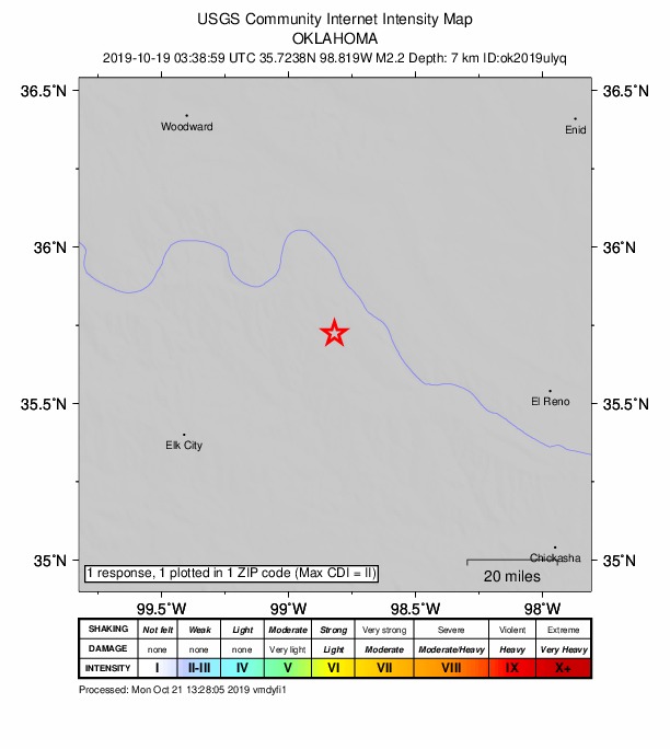 Did You Feel It? map: shaking reported by the public