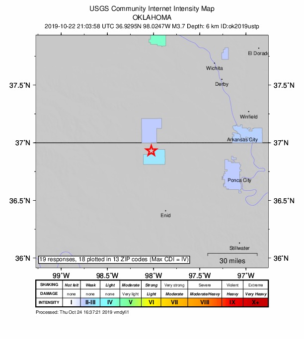 Did You Feel It? map: shaking reported by the public