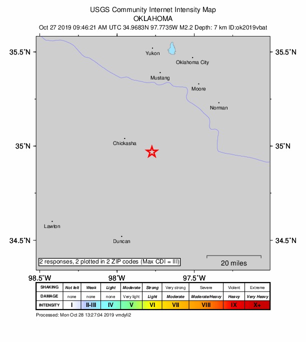 Did You Feel It? map: shaking reported by the public