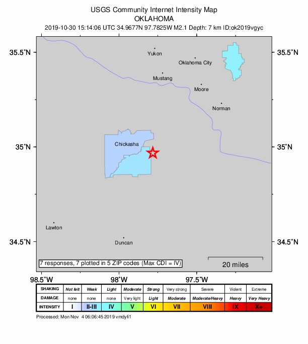 Did You Feel It? map: shaking reported by the public