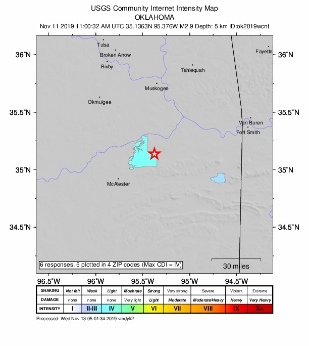 Did You Feel It? map: shaking reported by the public