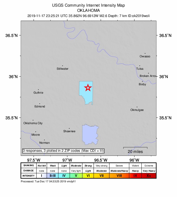 Did You Feel It? map: shaking reported by the public