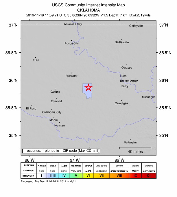Did You Feel It? map: shaking reported by the public
