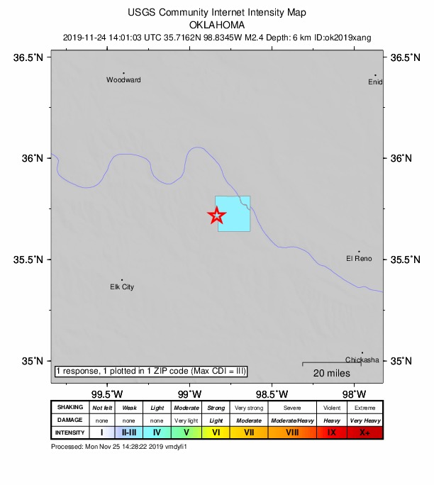 Did You Feel It? map: shaking reported by the public