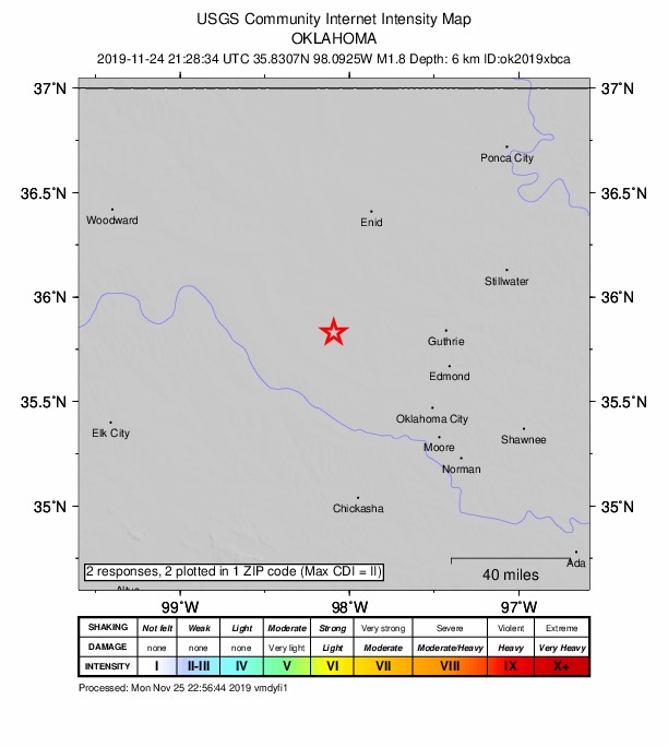 Did You Feel It? map: shaking reported by the public