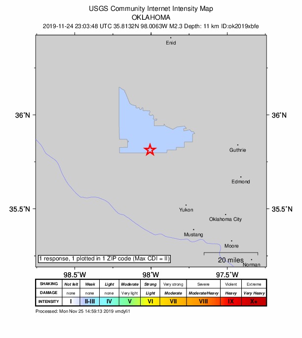 Did You Feel It? map: shaking reported by the public