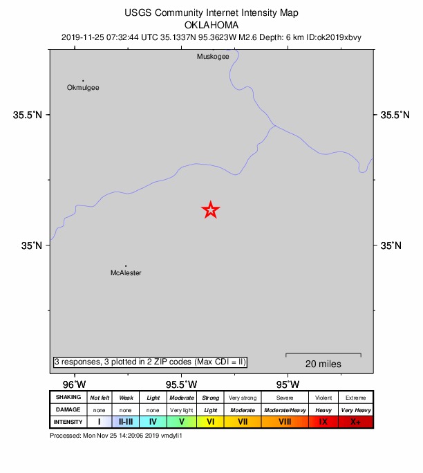 Did You Feel It? map: shaking reported by the public