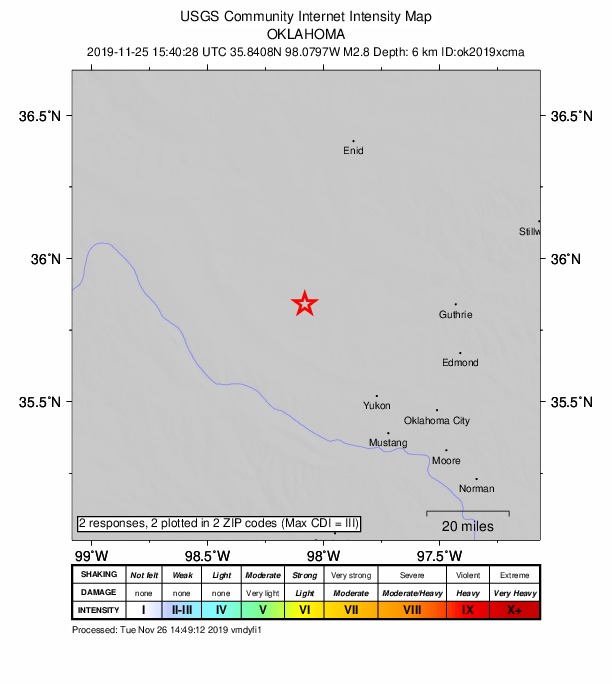 Did You Feel It? map: shaking reported by the public