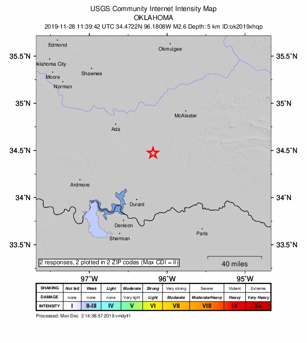Did You Feel It? map: shaking reported by the public