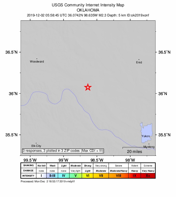 Did You Feel It? map: shaking reported by the public