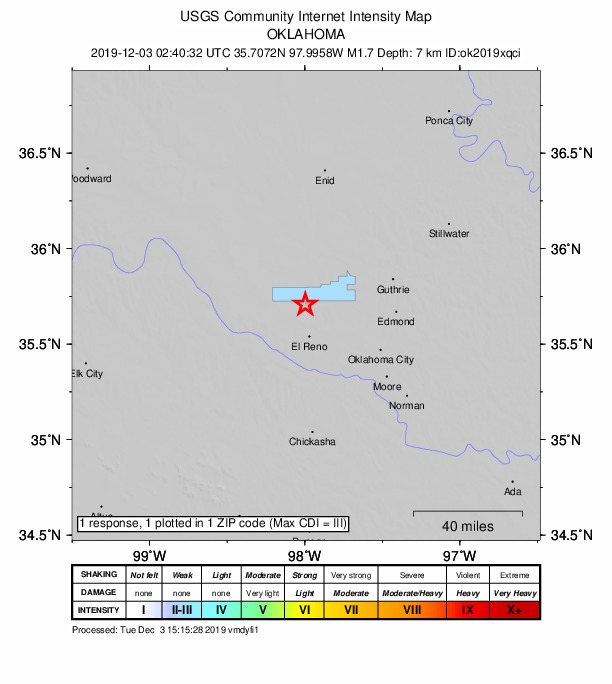 Did You Feel It? map: shaking reported by the public