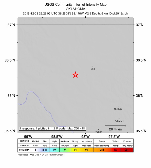 Did You Feel It? map: shaking reported by the public