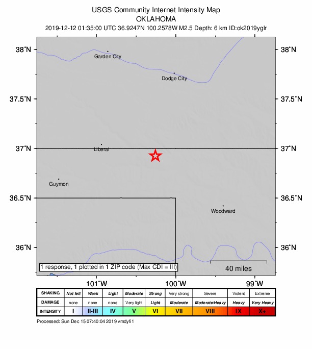 Did You Feel It? map: shaking reported by the public