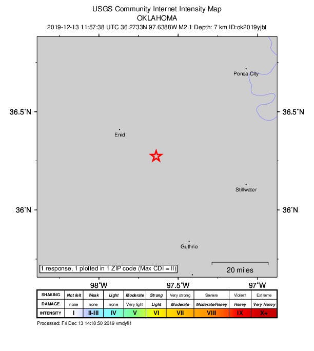 Did You Feel It? map: shaking reported by the public