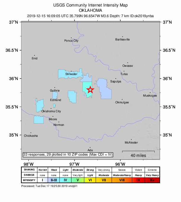 Did You Feel It? map: shaking reported by the public
