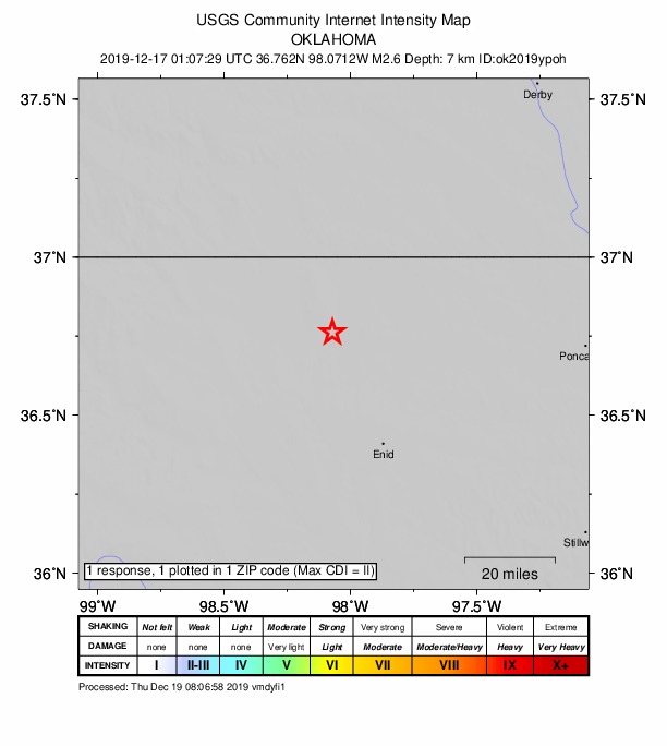 Did You Feel It? map: shaking reported by the public