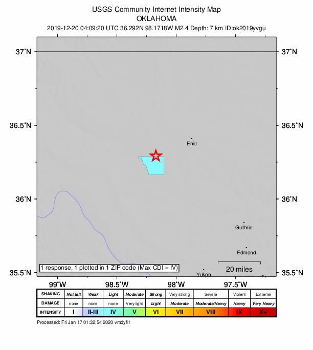 Did You Feel It? map: shaking reported by the public