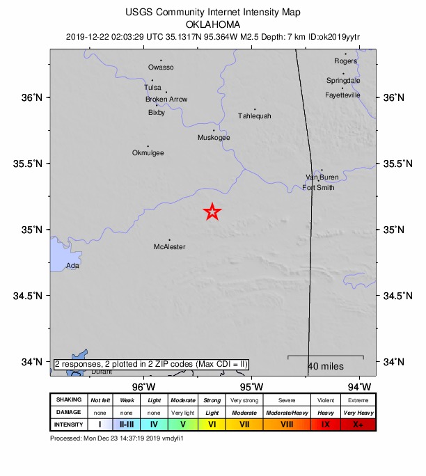 Did You Feel It? map: shaking reported by the public