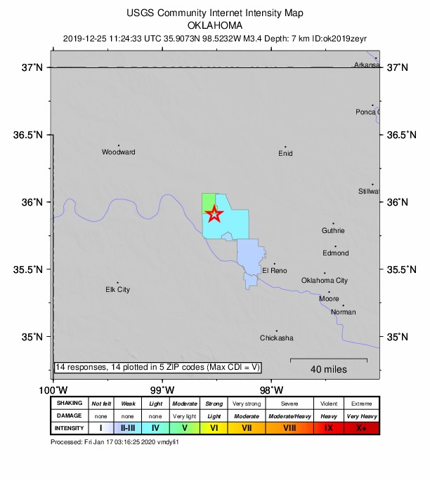 Did You Feel It? map: shaking reported by the public
