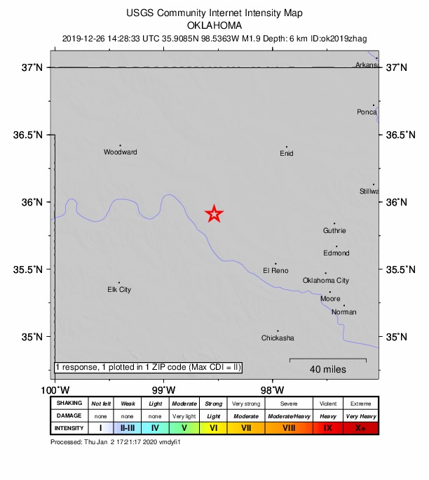 Did You Feel It? map: shaking reported by the public