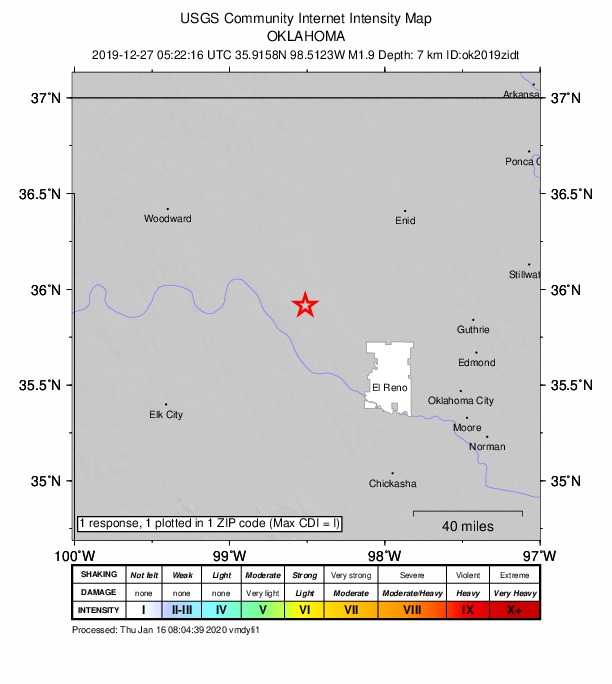 Did You Feel It? map: shaking reported by the public
