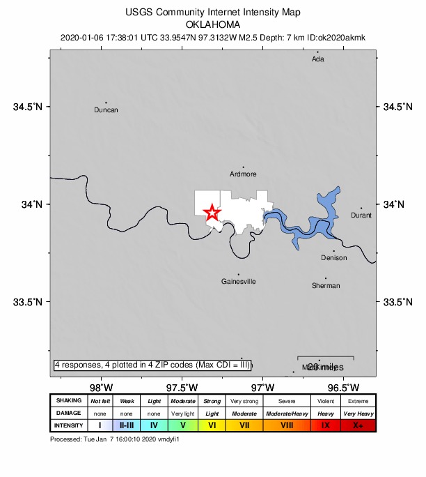 Did You Feel It? map: shaking reported by the public