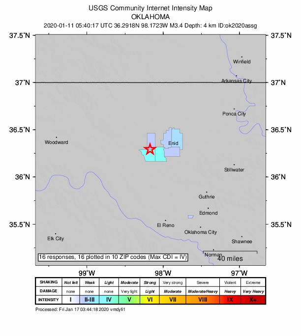 Did You Feel It? map: shaking reported by the public
