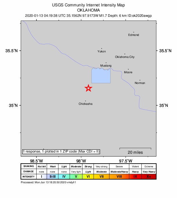Did You Feel It? map: shaking reported by the public