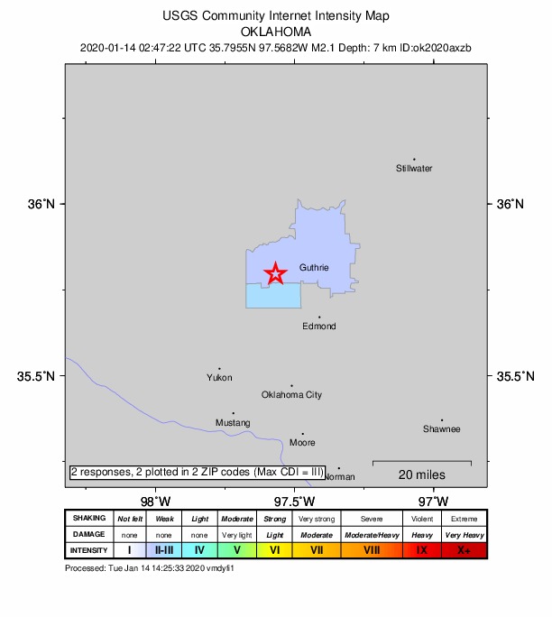 Did You Feel It? map: shaking reported by the public