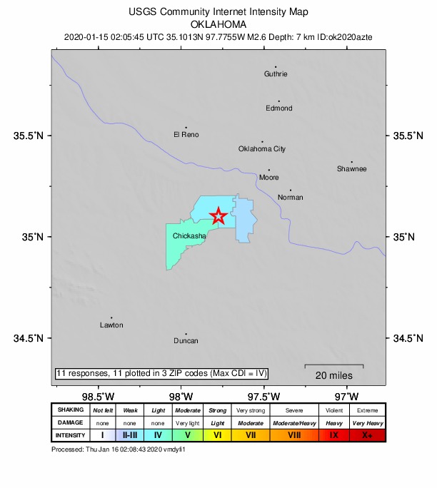 Did You Feel It? map: shaking reported by the public