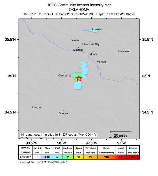 Did You Feel It? map: shaking reported by the public