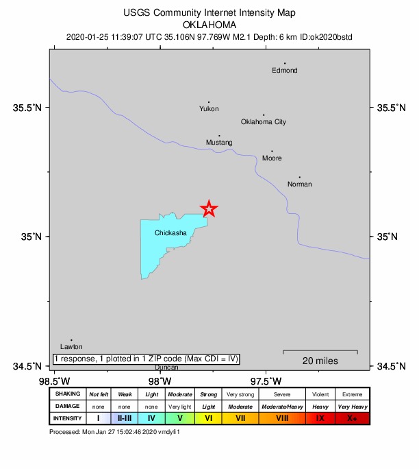 Did You Feel It? map: shaking reported by the public