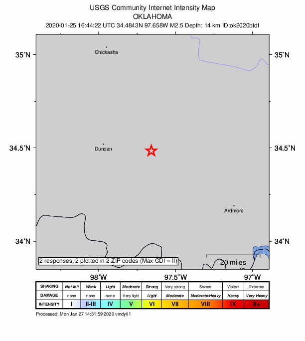 Did You Feel It? map: shaking reported by the public