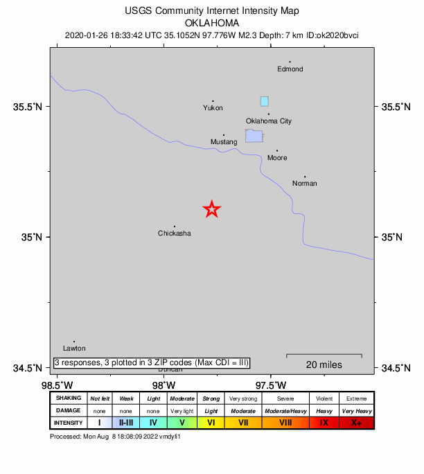 Did You Feel It? map: shaking reported by the public