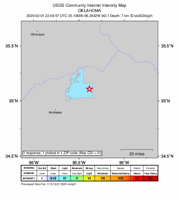 Did You Feel It? map: shaking reported by the public