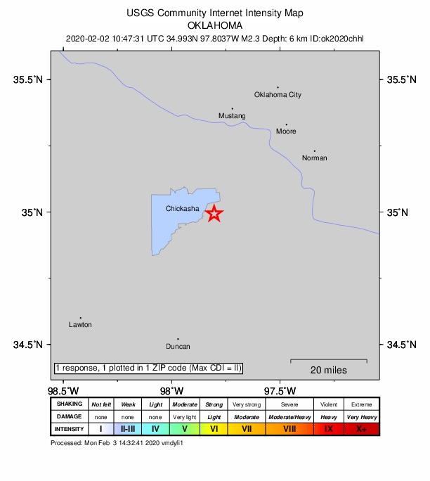 Did You Feel It? map: shaking reported by the public