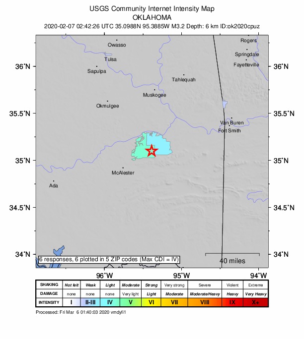 Did You Feel It? map: shaking reported by the public