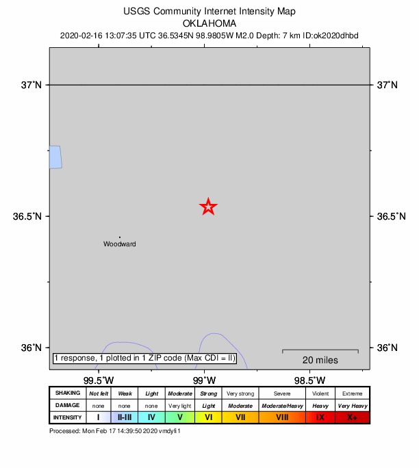 Did You Feel It? map: shaking reported by the public