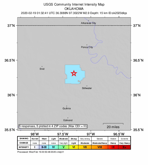 Did You Feel It? map: shaking reported by the public