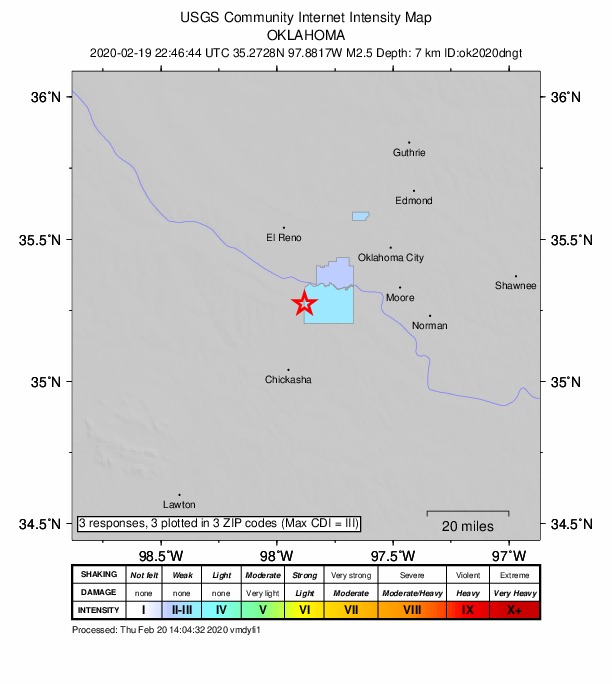 Did You Feel It? map: shaking reported by the public