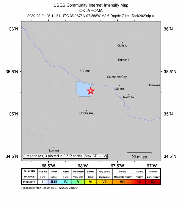 Did You Feel It? map: shaking reported by the public