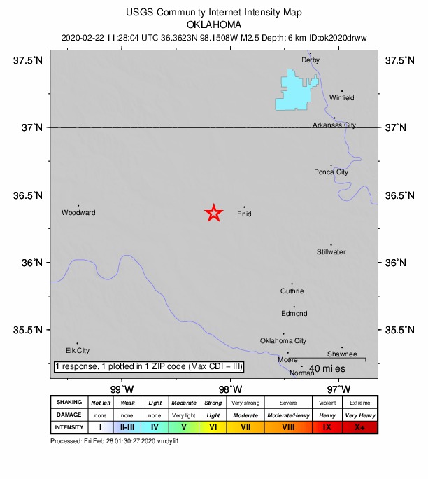 Did You Feel It? map: shaking reported by the public