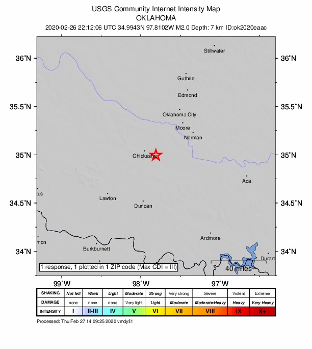 Did You Feel It? map: shaking reported by the public