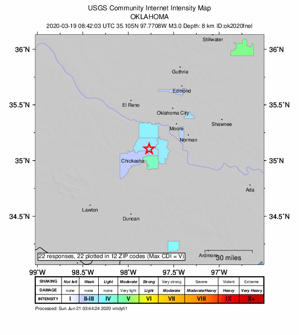 Did You Feel It? map: shaking reported by the public